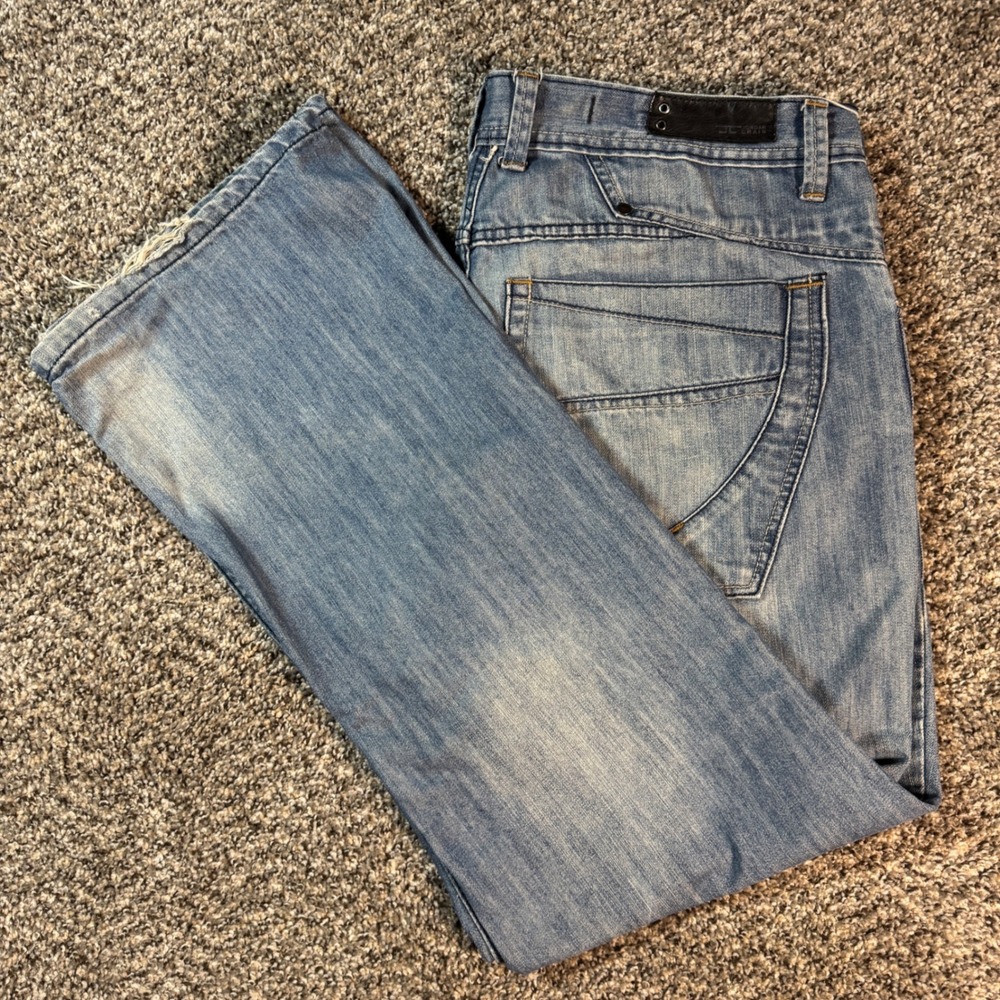 Jordan‎ Craig 36x32 Bootcut Mens Light Wash Wide Leg Denim Jeans